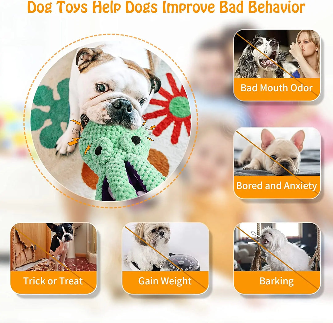 Squeaky Octopus Plush Toy Help Dogs To Improve Bad Behavior