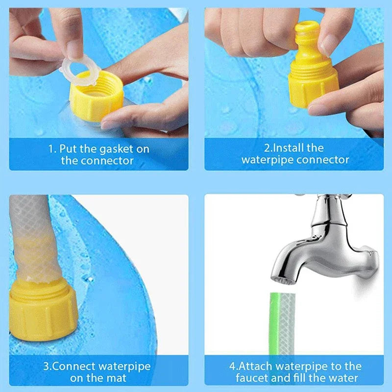 Portable inflatable dog pool
