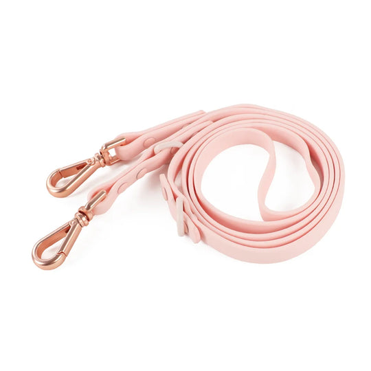 Premium Light Pink Double Dog Leash