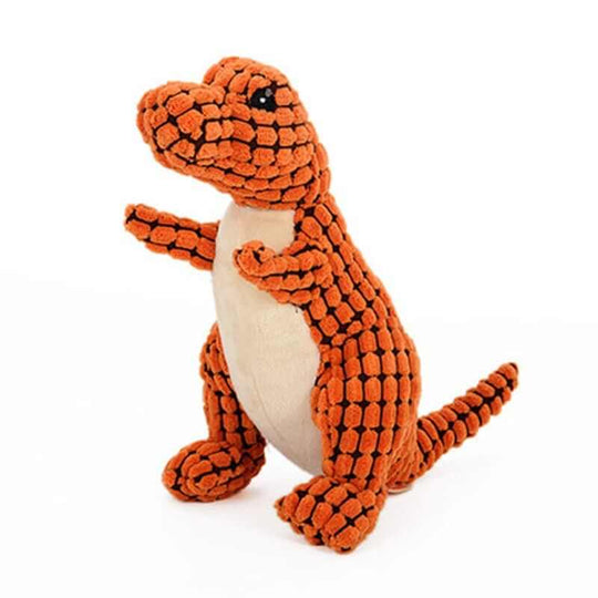 Orange Dinosaur Dog Toys