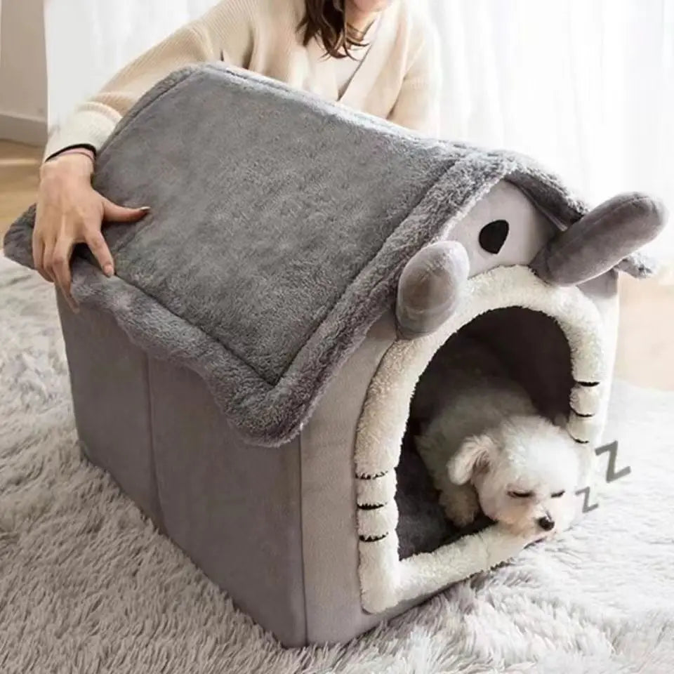 The Cozy Comfort of a Soft Dog Bed Enclosed Winter House