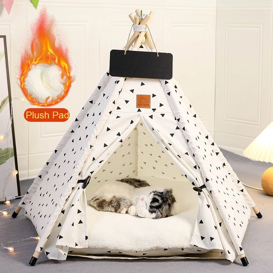 Tent with Washable Cushion Indoor Dog BedBEDS AND MATS,Cartoon Pet Bed,Dog Bed,Foldable Dog Bed,Pet Bed