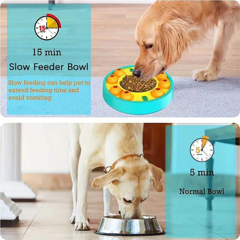 Interactive Dog Puzzle Toy - Spinning Food Dispenserdog feeder,Dog Feeding Device,FEEDING,Slow Feeder,Slow Food Dispenser,Spinning Food Dispenser