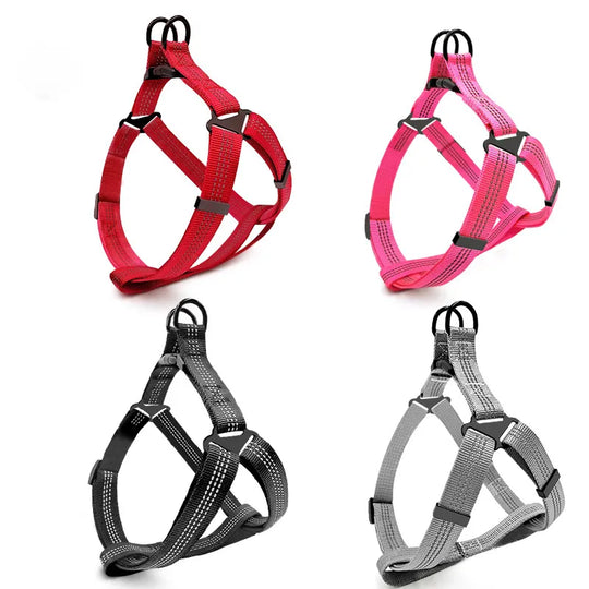 Adjustable Reflective Y-Harness Leash for Dogs