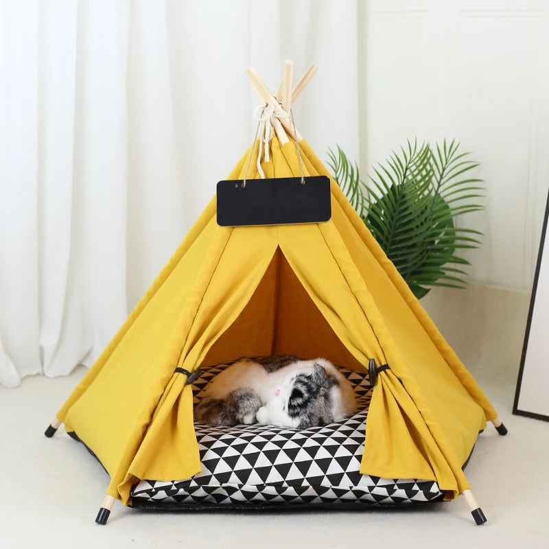 Tent with Washable Cushion Indoor Dog BedBEDS AND MATS,Cartoon Pet Bed,Dog Bed,Foldable Dog Bed,Pet Bed