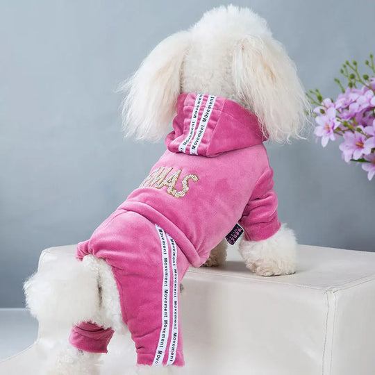 Velvet Pet Dog Jumpsuit - Warm Clothing for Small DogsCLOTHING,Dog Jumpsuit,Small Dogs Warm Clothing,Velvet Dog Jumpsuit,Velvet Pet Dog Jumpsuit,Warm Clothing