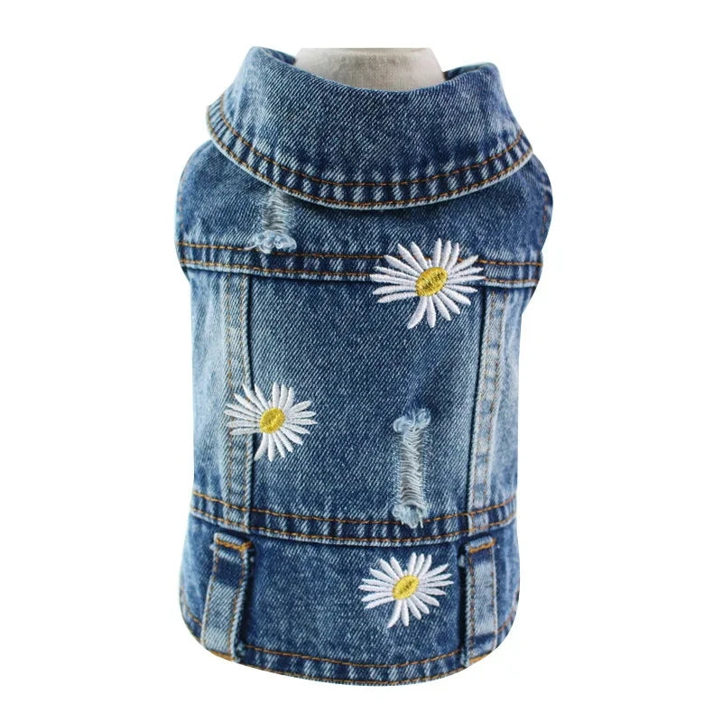 Denim Dog Coat Cowboy Style for Small DogsCLOTHING,Cowboy Style,Cowboy Style Denim Dog Coat,Denim Dog Coat,Dog Coat