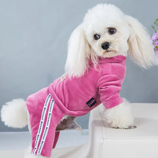 Velvet Pet Dog Jumpsuit - Warm Clothing for Small DogsCLOTHING,Dog Jumpsuit,Small Dogs Warm Clothing,Velvet Dog Jumpsuit,Velvet Pet Dog Jumpsuit,Warm Clothing