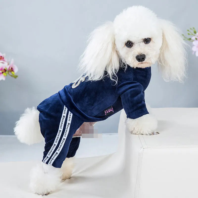 Velvet Pet Dog Jumpsuit - Warm Clothing for Small DogsCLOTHING,Dog Jumpsuit,Small Dogs Warm Clothing,Velvet Dog Jumpsuit,Velvet Pet Dog Jumpsuit,Warm Clothing