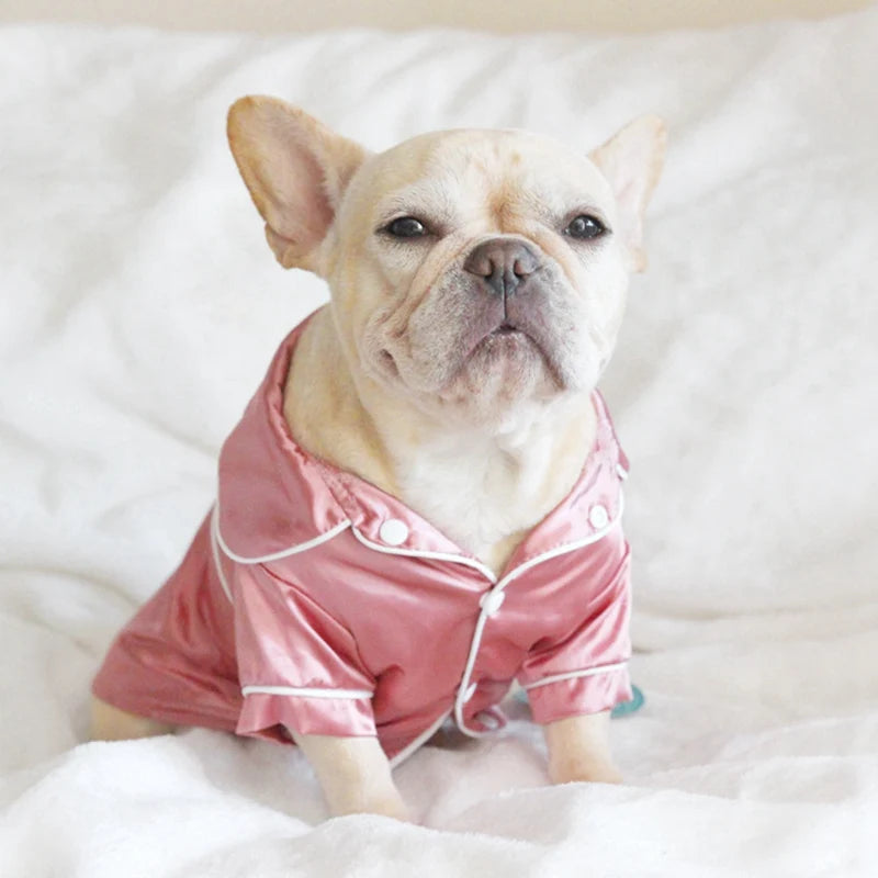 Luxury Silk Pet Pajamas - French Bulldog Clothing for Small DogsBulldog Clothing,CLOTHING,Dogs Clothing,French Bulldog Clothing,Luxury Silk Dog Pajamas,Luxury Silk Pet Pajamas,Small Dogs Clothing