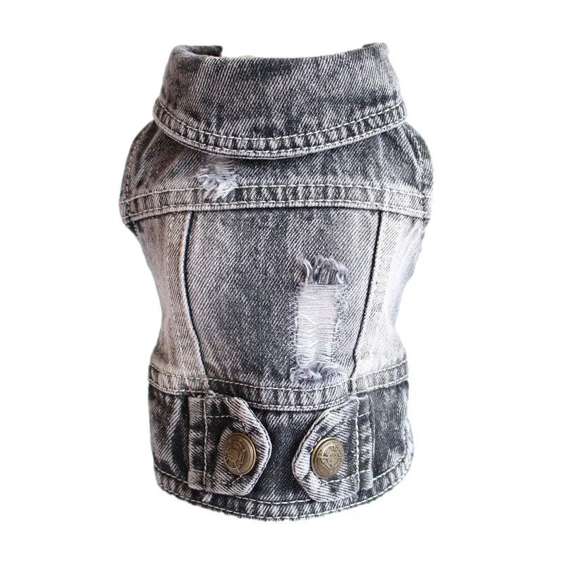 Denim Dog Coat Cowboy Style for Small DogsCLOTHING,Cowboy Style,Cowboy Style Denim Dog Coat,Denim Dog Coat,Dog Coat