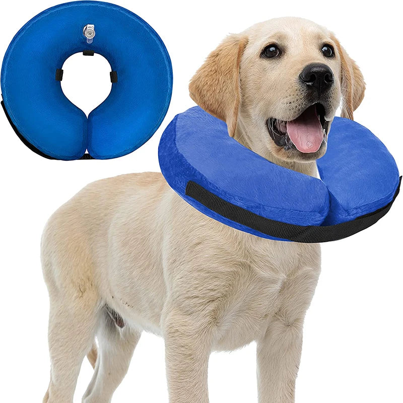 Inflatable Pet Recovery Collar Soft Elizabethan DesignCOLLARS AND LEASHES,Elizabethan Design,Pet Recovery Collar,Soft Collar