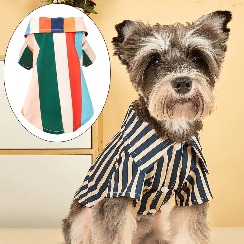 Cooling Stripe Dog Shirts - Summer Pet Clothes for Small DogsCLOTHING,Dog Shirts,Dog Stripe Shirts,Dog Summer Clothes,Small Dogs Clothes,Summer Pet Clothes