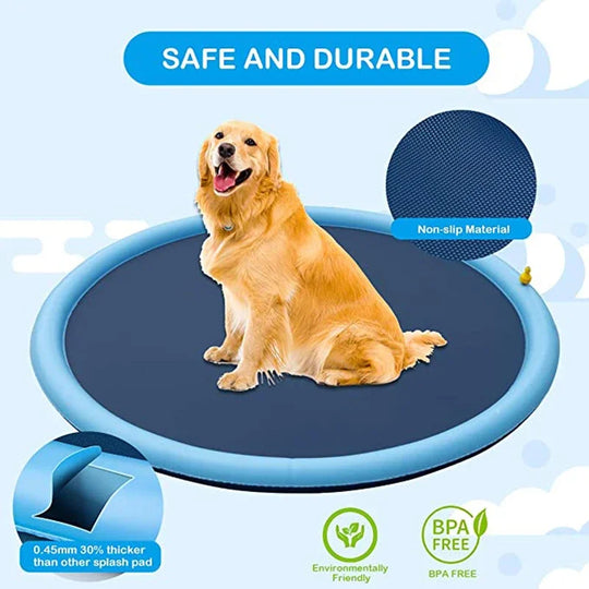 Summer Pet Pool - 150/170cm Inflatable Sprinkler Pad for DogsDog Mat,Dog Mats,Dog Toys,Summer Dog Pool,Summer Pet Pool,TOYS