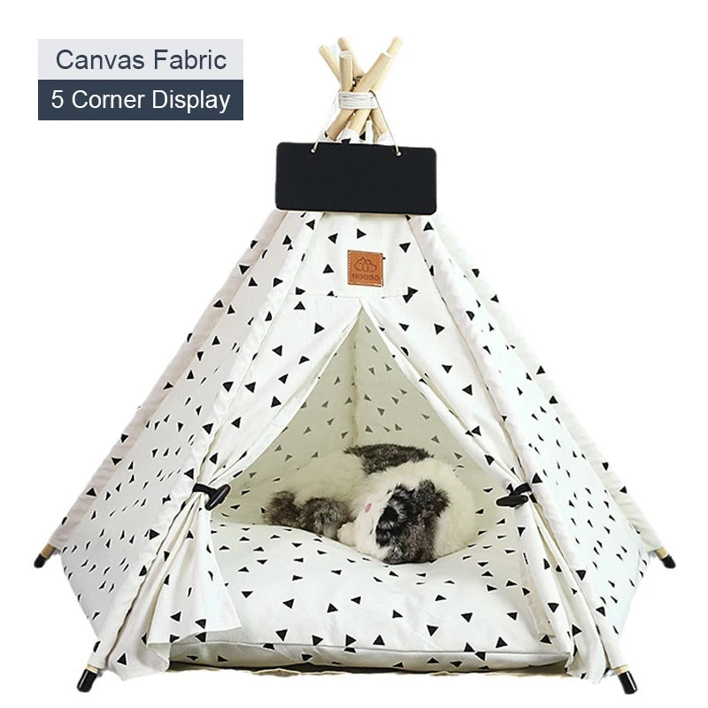 Tent with Washable Cushion Indoor Dog BedBEDS AND MATS,Cartoon Pet Bed,Dog Bed,Foldable Dog Bed,Pet Bed