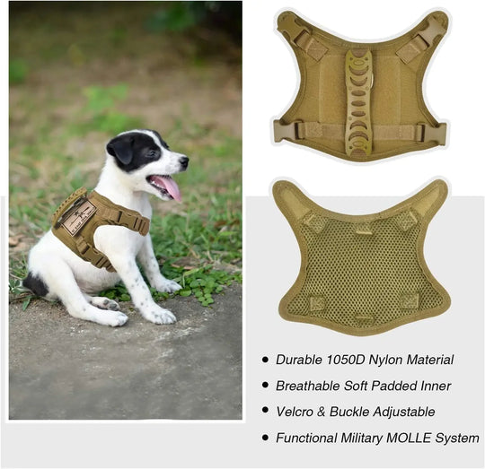 Adjustable Tactical Vest for Small DogsDog Tactical Military Vest,HARNESSES,Tactical Dog Harness,Tactical Dog Harness Set