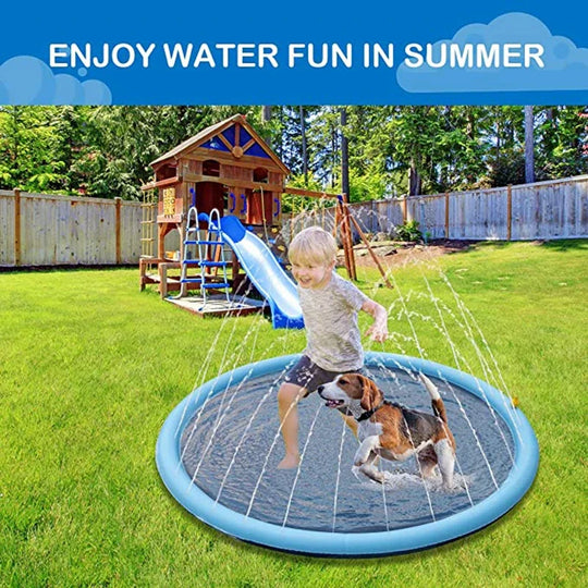 perfect summer pet pool and play mat for outdoor fun