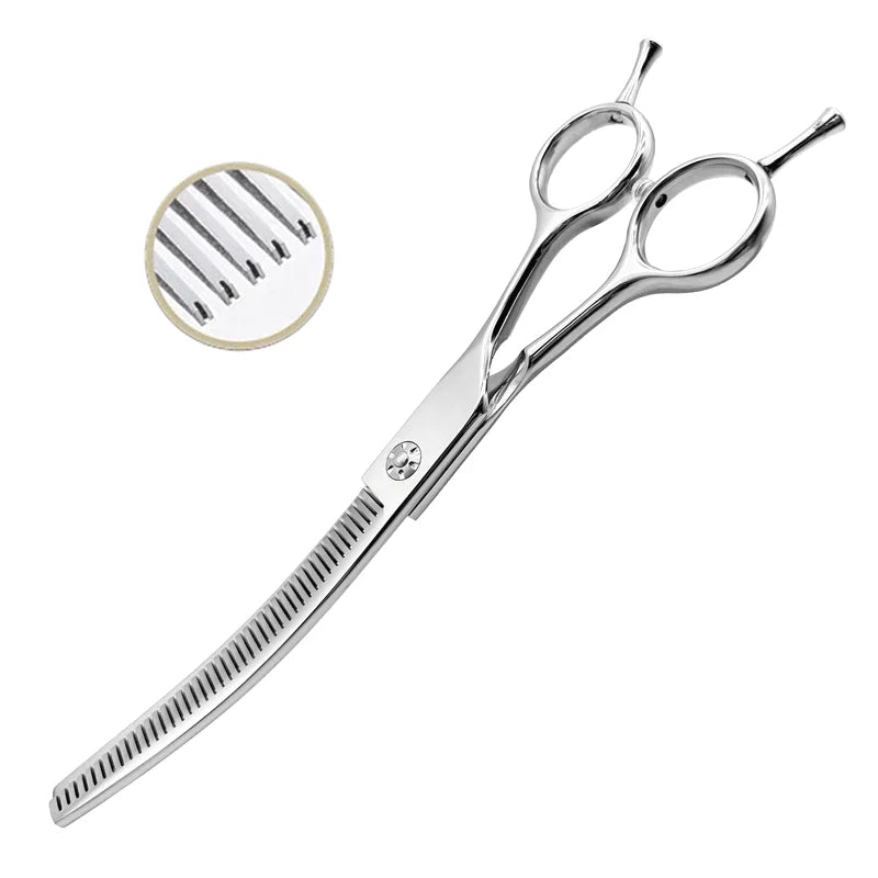 Professional 7-inch Curved Pet Grooming Scissors for DogsCurved Pet Grooming Scissors,GROOMING,Grooming Scissors for Dogs & Cats,Professional Grooming Scissors,Scissors for Dogs & Cats