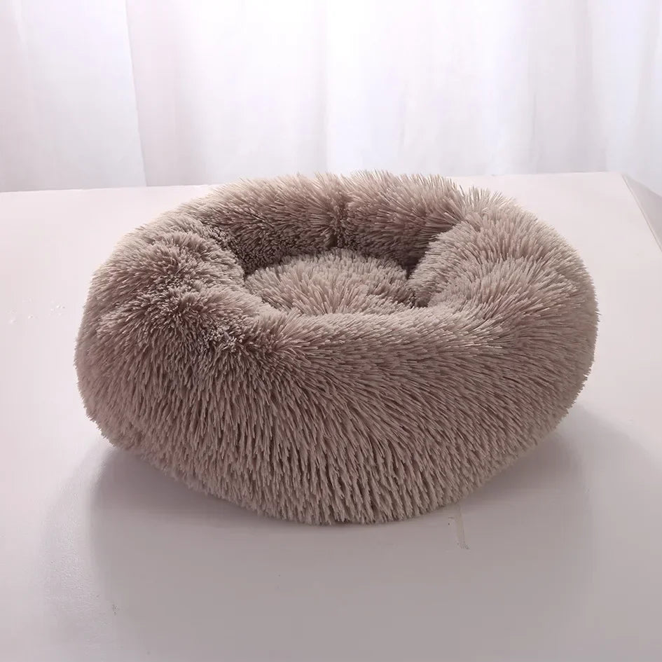 Super Soft Long Plush Round Cushion Dog BedBEDS AND MATS,Dog Bed,Plush Dog Bed,Round Cushion Dog Bed,Soft Dog Bed,Soft Long Plush Dog Bed,Washable Dog Bed