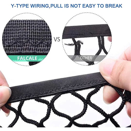 Pet Car Safety Net Barrier Rear Seat Fence with Storage BagCARRIERS,dog storage,Pet Car Seat Belt Safety Buckle