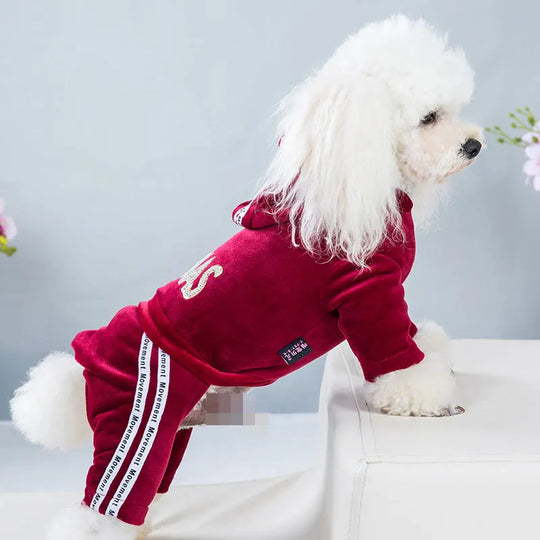 Velvet Pet Dog Jumpsuit - Warm Clothing for Small DogsCLOTHING,Dog Jumpsuit,Small Dogs Warm Clothing,Velvet Dog Jumpsuit,Velvet Pet Dog Jumpsuit,Warm Clothing