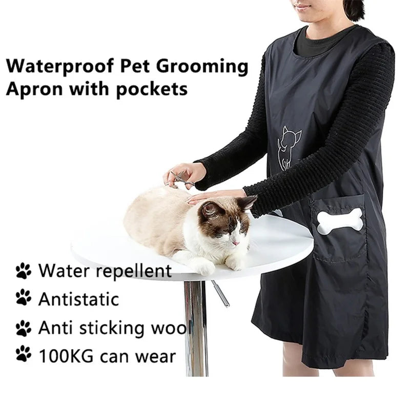 Waterproof Nylon Pet Grooming Apron with PocketsApron,Dog Grooming,Dog Grooming Apron,GROOMING,Pet Grooming Apron,Waterproof Apron