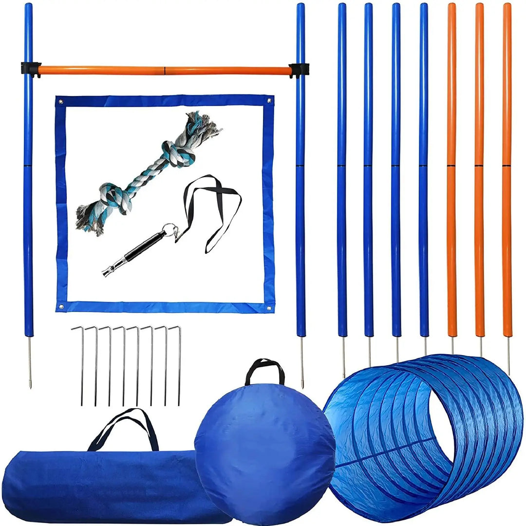 Ultimate Dog Agility Set: 7-Piece Training Kit with 60cm Tunnel