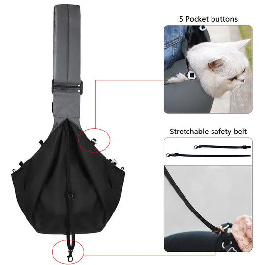 Portable Pet Sling Carrier - Shoulder Messenger BagCARRIERS,Dog Bag,Dog Carrier Bag,Pet Sling Carrier,Portable Pet Sling Carrier,Shoulder Dog Bag,Shoulder Messenger Bag