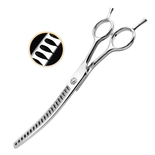 Professional 7-inch Curved Pet Grooming Scissors for DogsCurved Pet Grooming Scissors,GROOMING,Grooming Scissors for Dogs & Cats,Professional Grooming Scissors,Scissors for Dogs & Cats