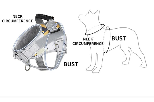 Reflective Multifunctional Dog Breathable Training VestBreathable Training Vest,Dog Harness,Dog Training Vest,HARNESSES,Multifunctional Dog Harness