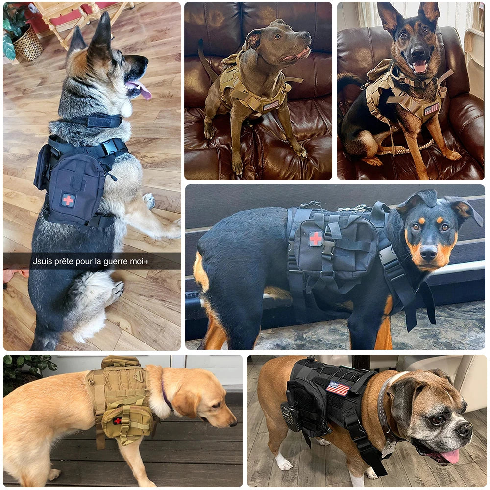 Tactical Dog Harness MOLLE BagsDog Harness,Dog Harness Vest,HARNESSES,Tactical Dog Harness,Tactical Dog Harness MOLLE Bags