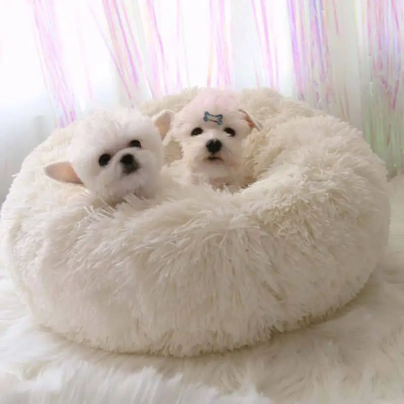 Super Soft Long Plush Round Cushion Dog BedBEDS AND MATS,Dog Bed,Plush Dog Bed,Round Cushion Dog Bed,Soft Dog Bed,Soft Long Plush Dog Bed,Washable Dog Bed