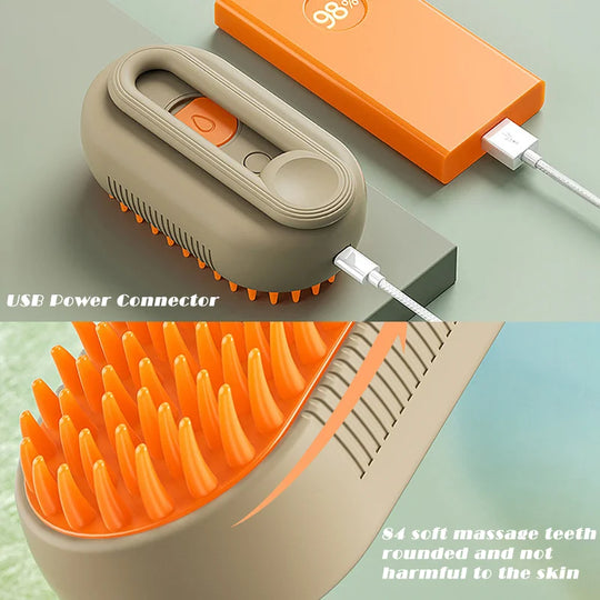 Steamy Dog 3-in-1 Electric Grooming Brush with Steam SprayElectric Grooming Brush,GROOMING,Grooming Brush,Grooming Brush with Steam Spray,Steam Brush,Steam Spray Brush