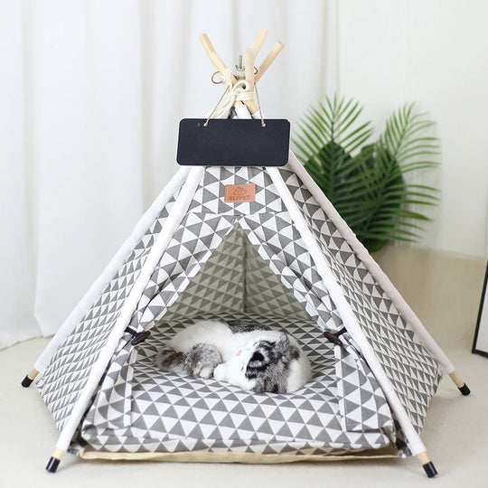 Tent with Washable Cushion Indoor Dog BedBEDS AND MATS,Cartoon Pet Bed,Dog Bed,Foldable Dog Bed,Pet Bed