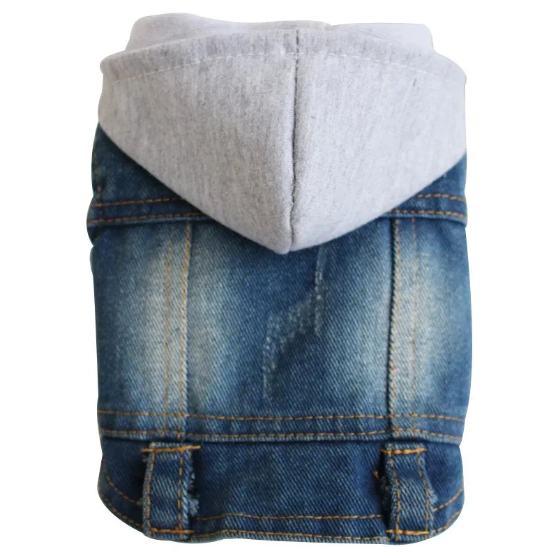 Denim Dog Coat Cowboy Style for Small DogsCLOTHING,Cowboy Style,Cowboy Style Denim Dog Coat,Denim Dog Coat,Dog Coat