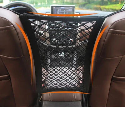 Pet Car Safety Net Barrier Rear Seat Fence with Storage BagCARRIERS,dog storage,Pet Car Seat Belt Safety Buckle