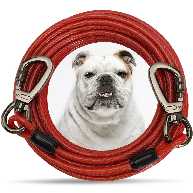 Heavy Duty Long Tie Out Cable Durable Leash for Large DogsCOLLARS AND LEASHES,Dogs Long Tie Out Cable,Heavy Duty Long Tie,Large Dogs Cable,Leash for Large Dogs,Long Tie Out Cable