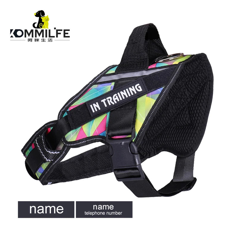 KOMMILIFE Adjustable Nylon Dog HarnessAdjustable Dog Harness,Dog Harness,Dog Harness Vest,HARNESSES,Nylon Dog Harness Vest,Reflective Vest