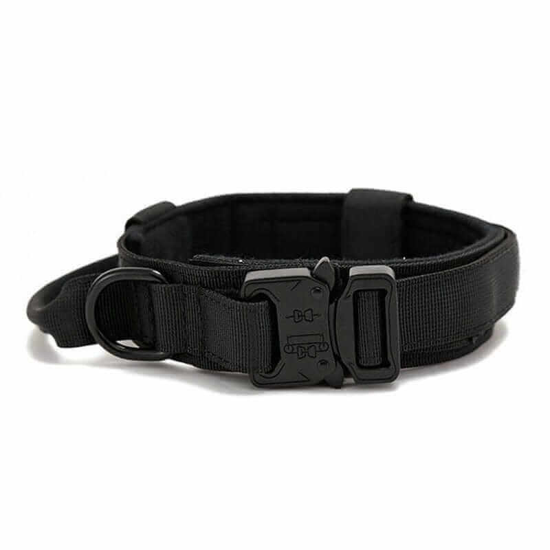 Black Tactical Dog Collar & Leash