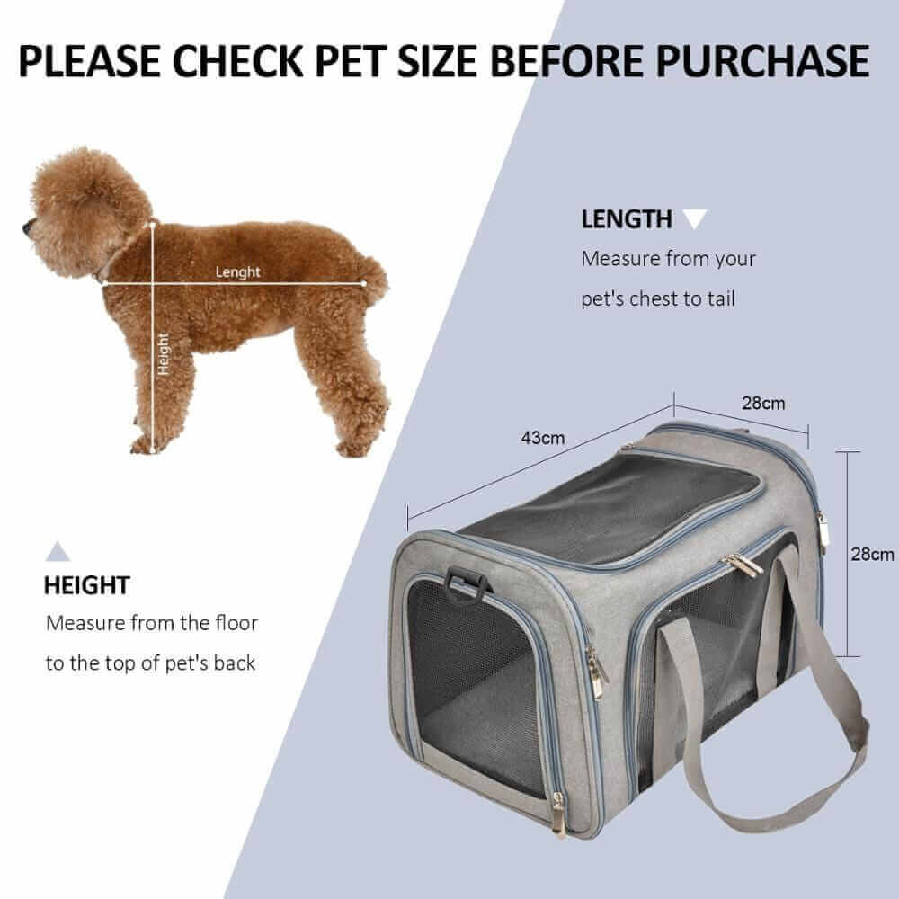 Dog Carrier Bag | Pet Travel Carrier | Travel Dog Carrier