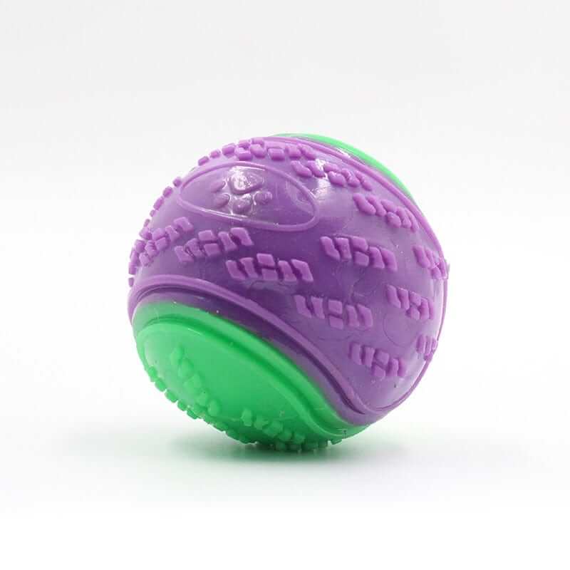 Purple & Green TPR Ball Toys for Dogs