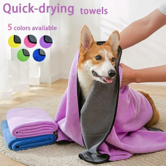 Quick Dry Dog Towel | Pet Drying Towel | Bath Accessories