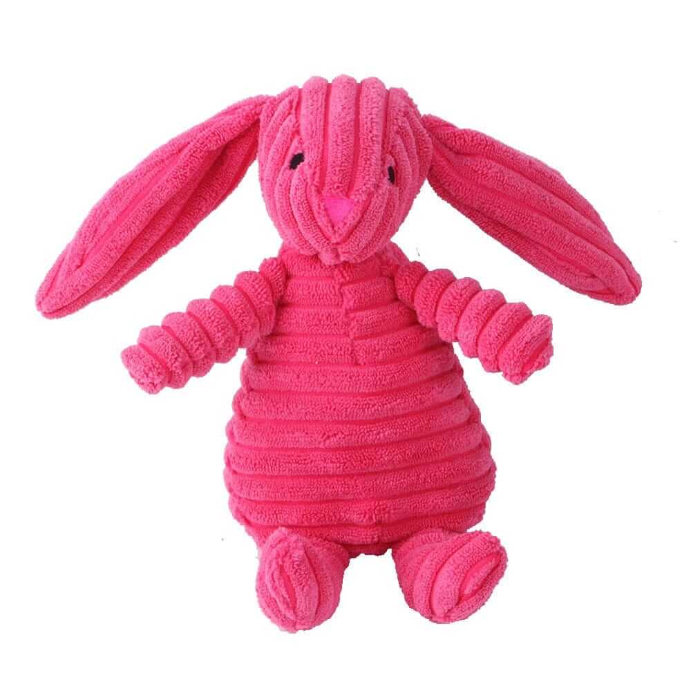 Pink Bunny Shaped Plush Bite Dog Toy