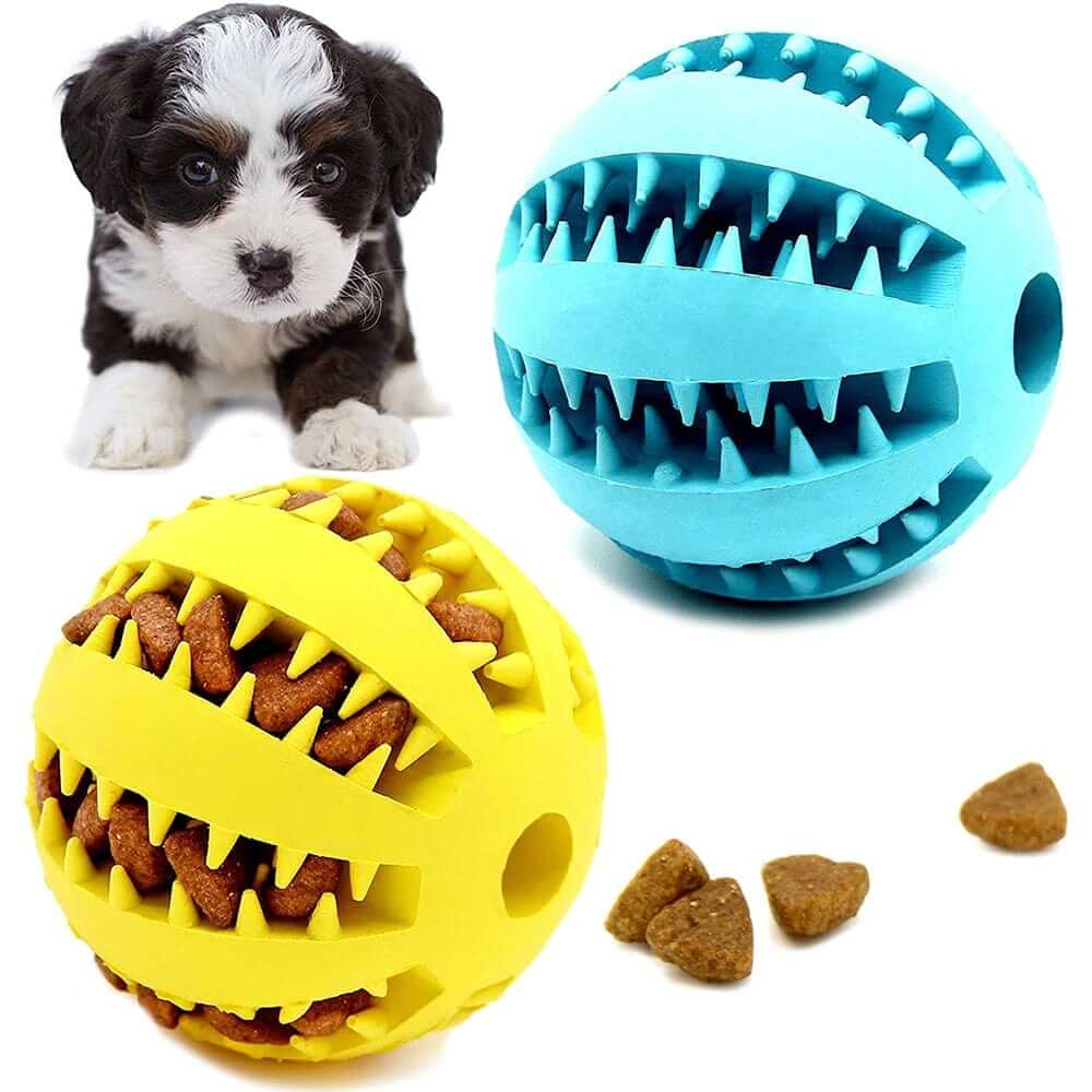 4 Pc Round Rubber Balls Pet Chew 2.36 Dog Cat Toys Puppy Fetch Chase —  AllTopBargains