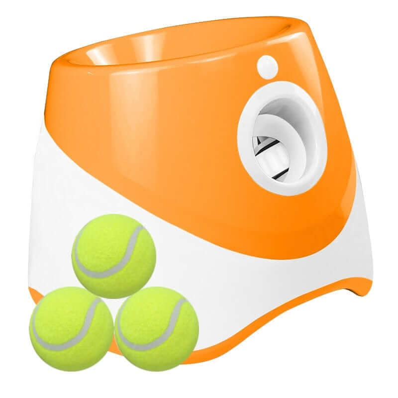 Orange Automatic Tennis Launcher for Dogs